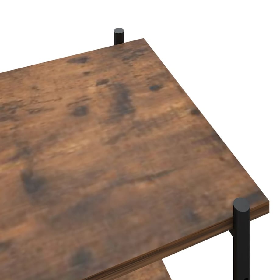 vidaXL 4-poziomowy regał, czarno-naturalny, 80x40x130 cm