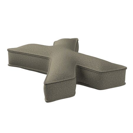 Poduszka literka X, ciemny beż, 35x40cm, Boucle