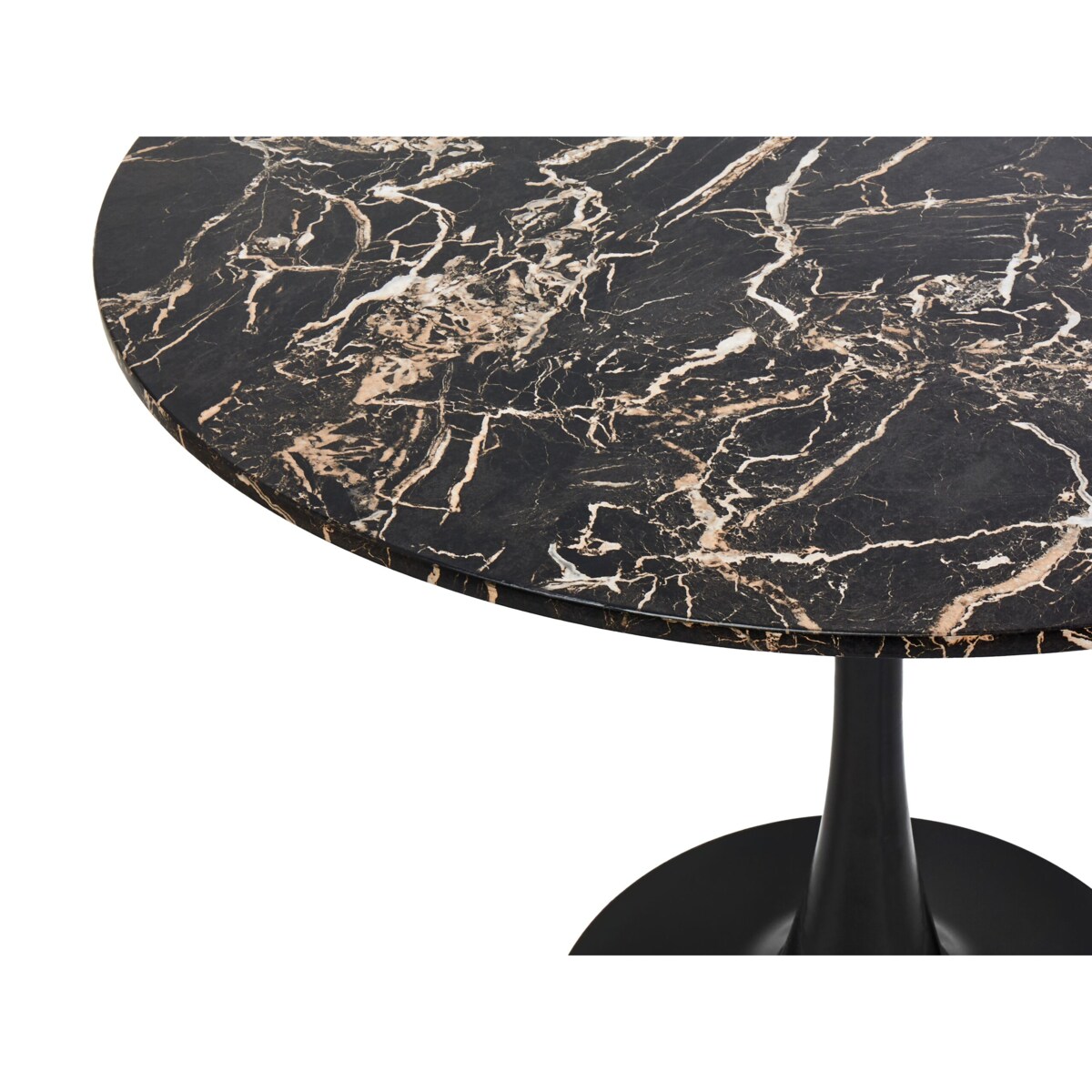 Stół do jadalni BOCA Czarny/ złoty 90 cm 90 cm