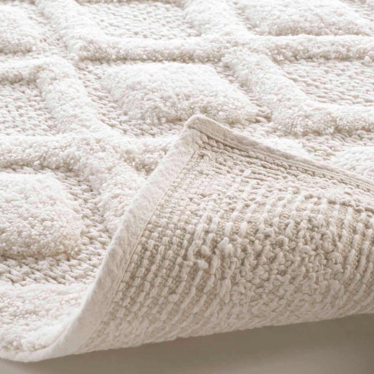 Dywanik łazienkowy NEMESIS, 100% bawełny, ecru, 50 x 80 cm