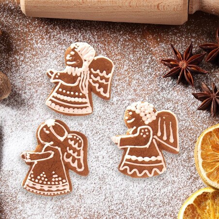 Wykrawacz Świąteczny Cukierniczy Stalowy Foremka do Ciastek Pierników Anioł Aniołek