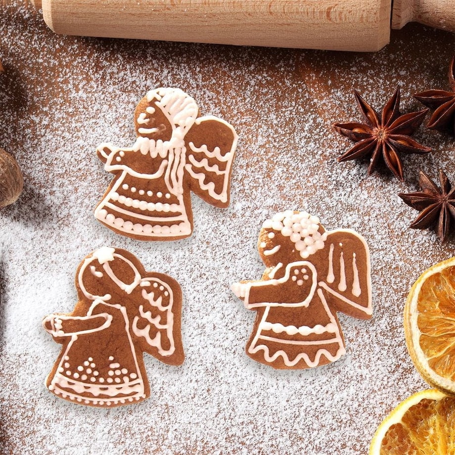 Wykrawacz Świąteczny Cukierniczy Stalowy Foremka do Ciastek Pierników Anioł Aniołek