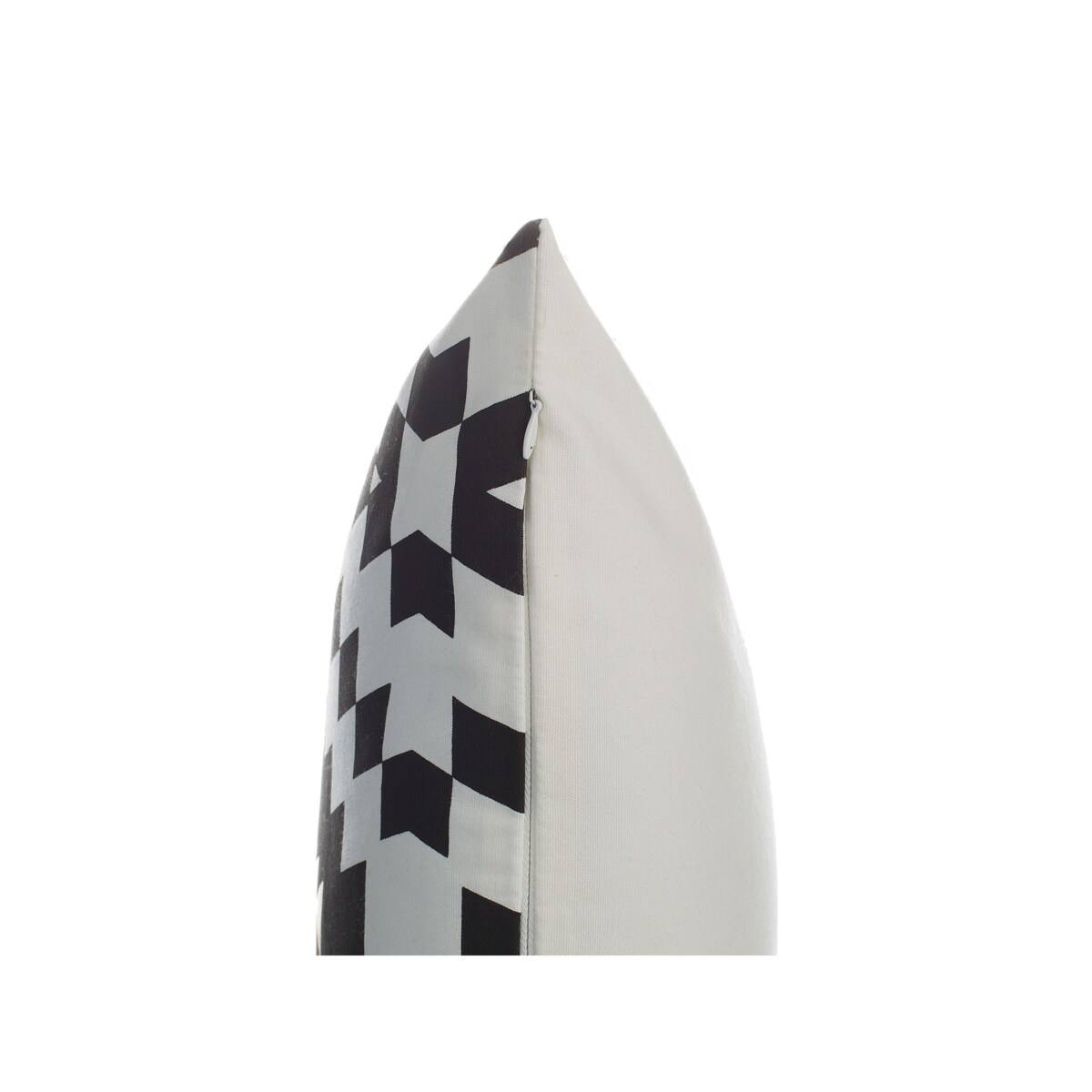 2 bawełniane poduszki dekoracyjne w romby 45 x 45 cm czarno-białe COLEUS