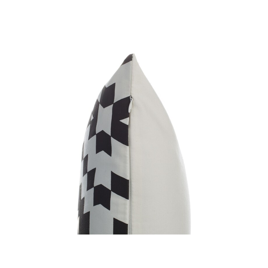 2 bawełniane poduszki dekoracyjne w romby 45 x 45 cm czarno-białe COLEUS