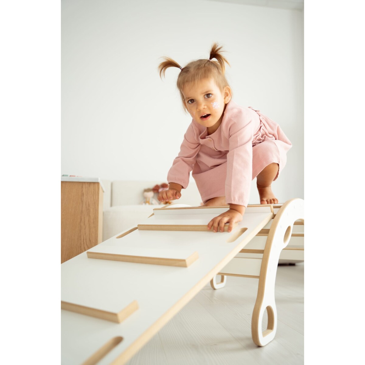 MAŁY bujak montessori z uchwytami + MAŁA zjeżdżalnia DRABINKA