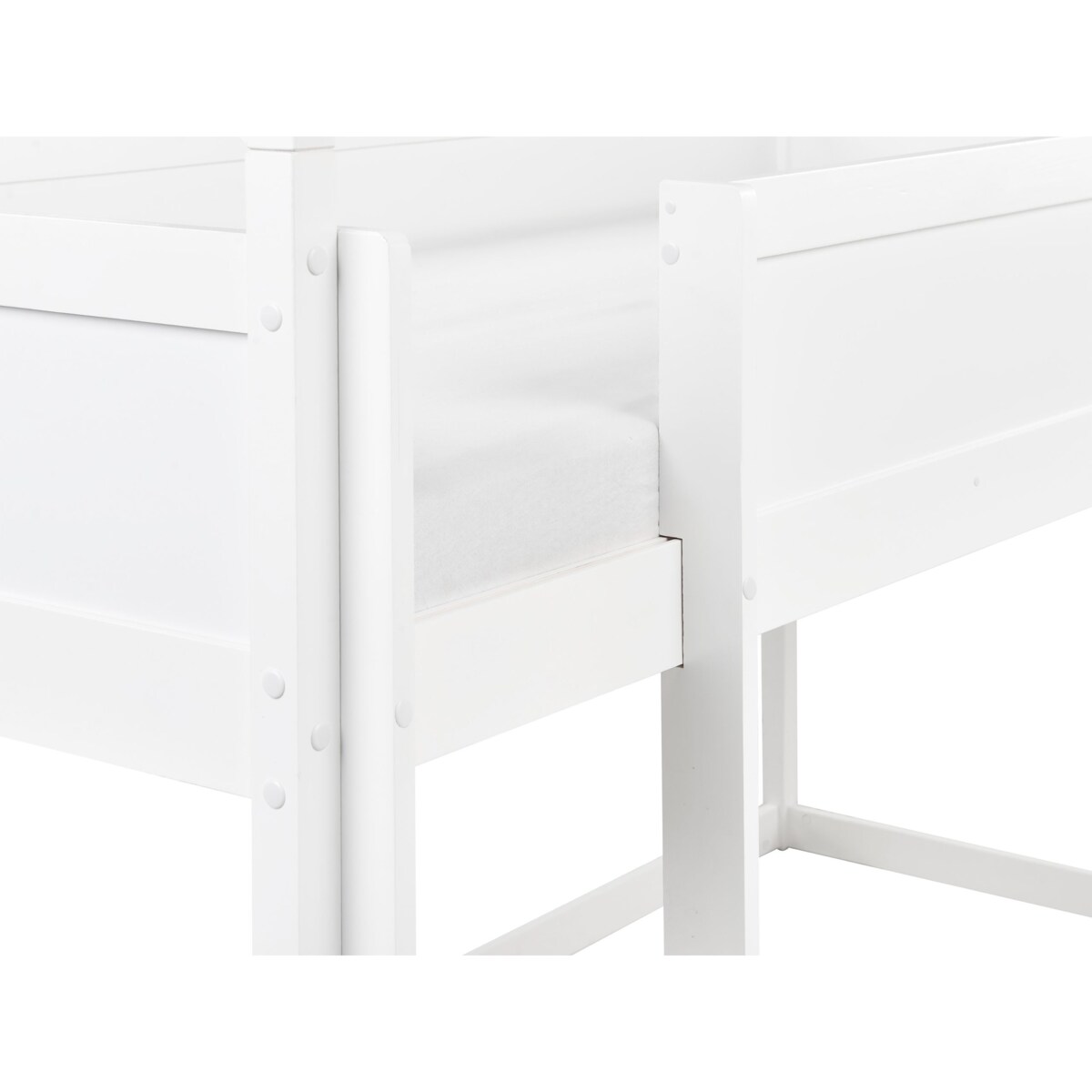 Łóżko na antresoli Domek Drewno DIENNE 90 x 200 cm Biały