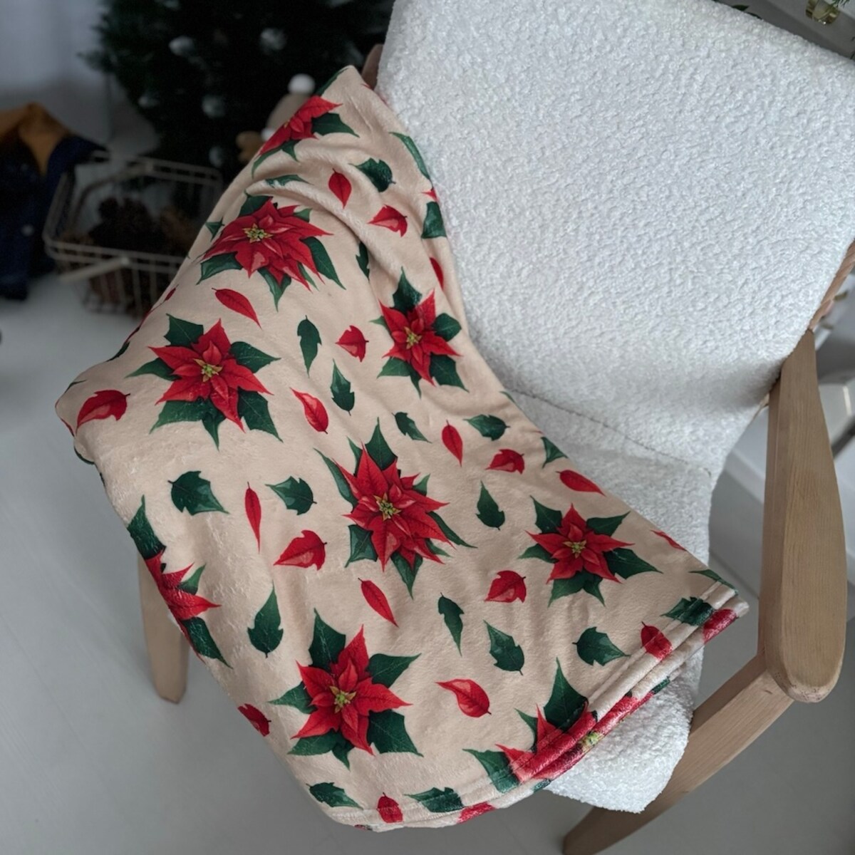 Koc świąteczny Gwiazdy Betlejemskie Poinsencje