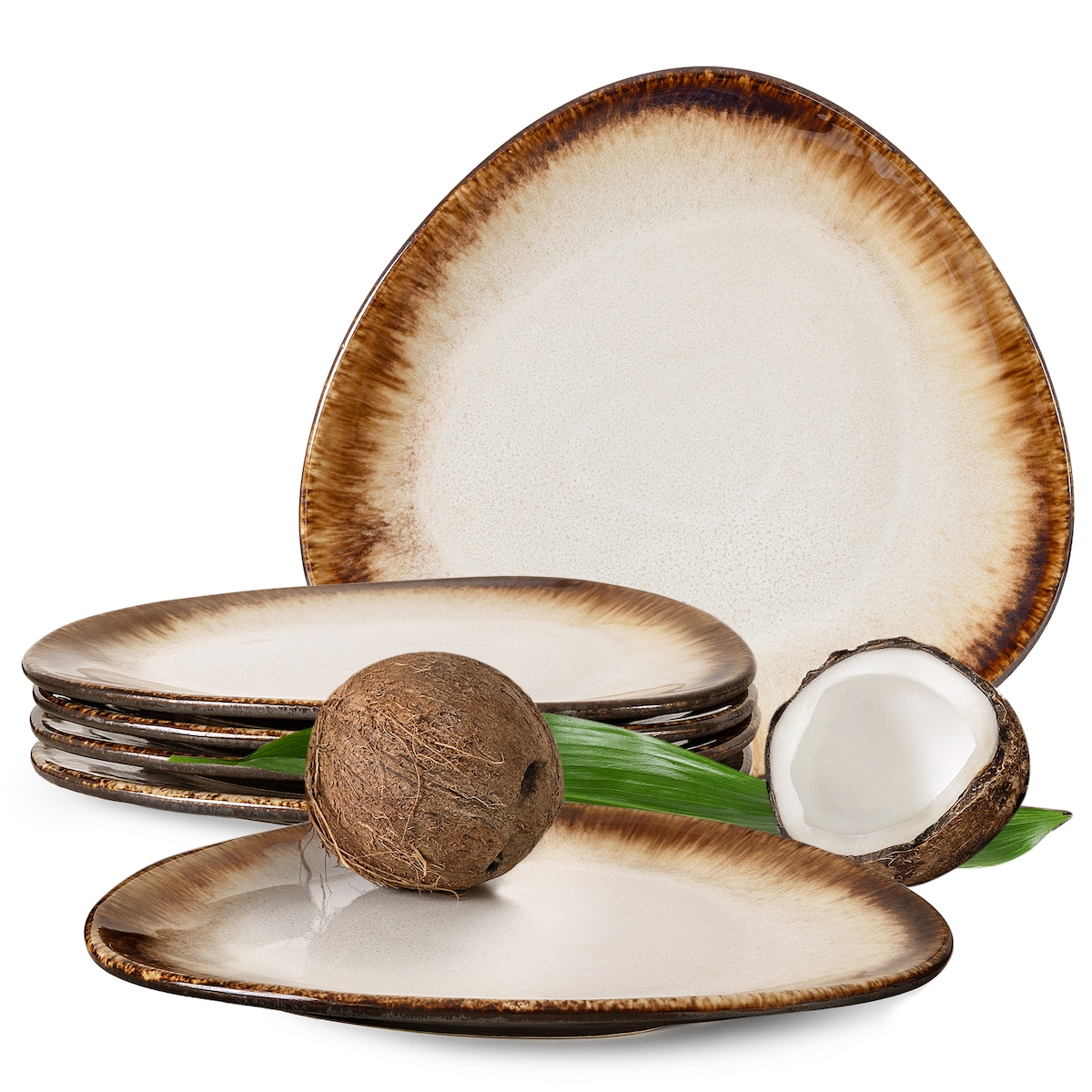 Konsimo PRIMA Talerz obiadowy 6 szt., jasnobeżowy