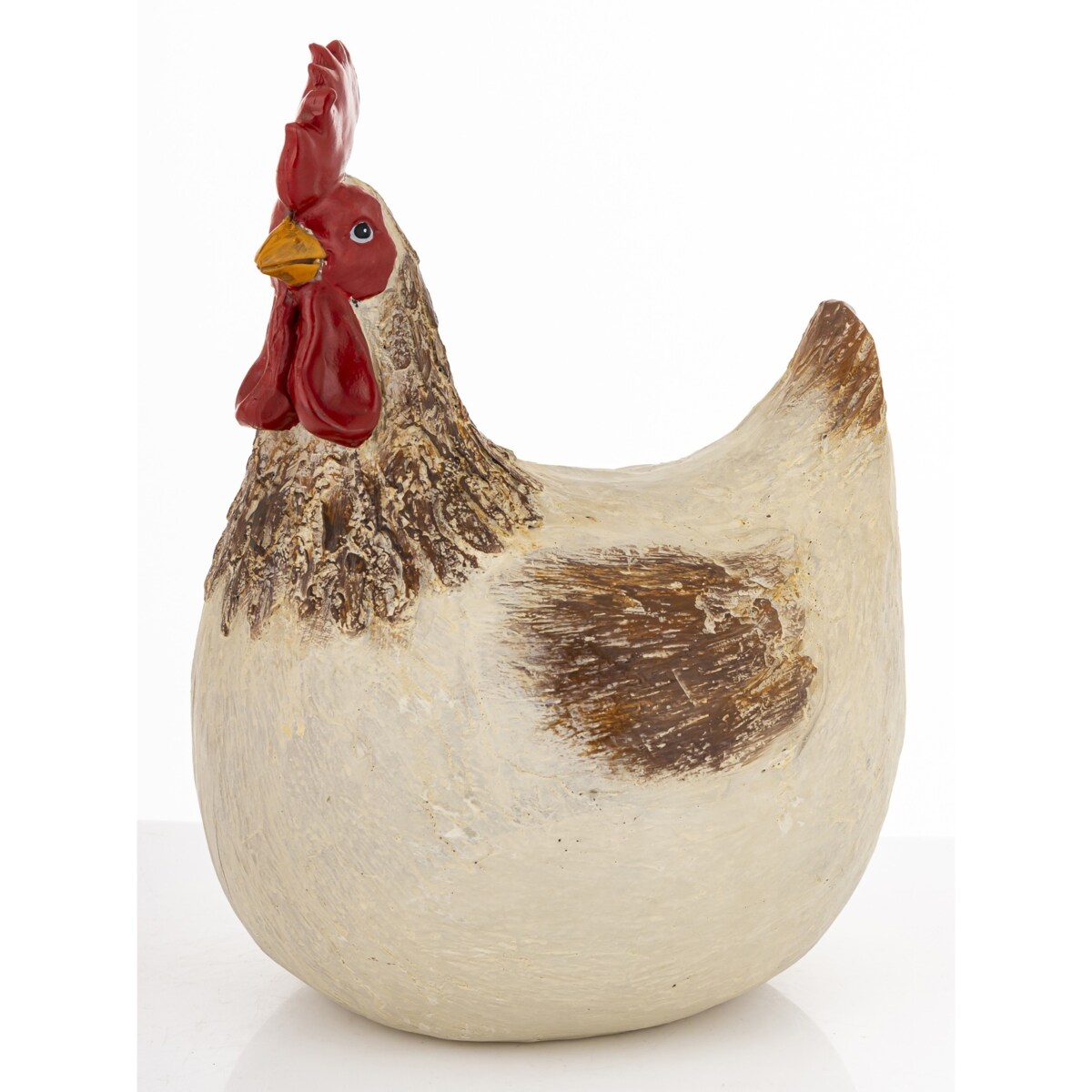 Dekoracja - kogut biało-brązowy 26x15x19 cm COQ
