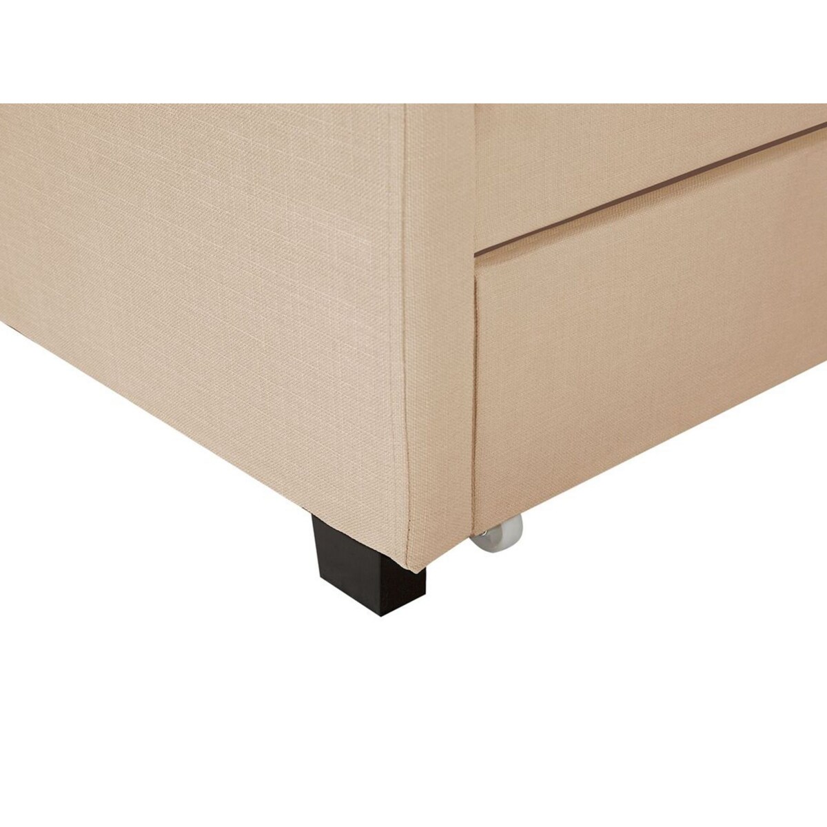 Łóżko z szufladami tapicerowane 160 x 200 cm beżowe MONTPELLIER