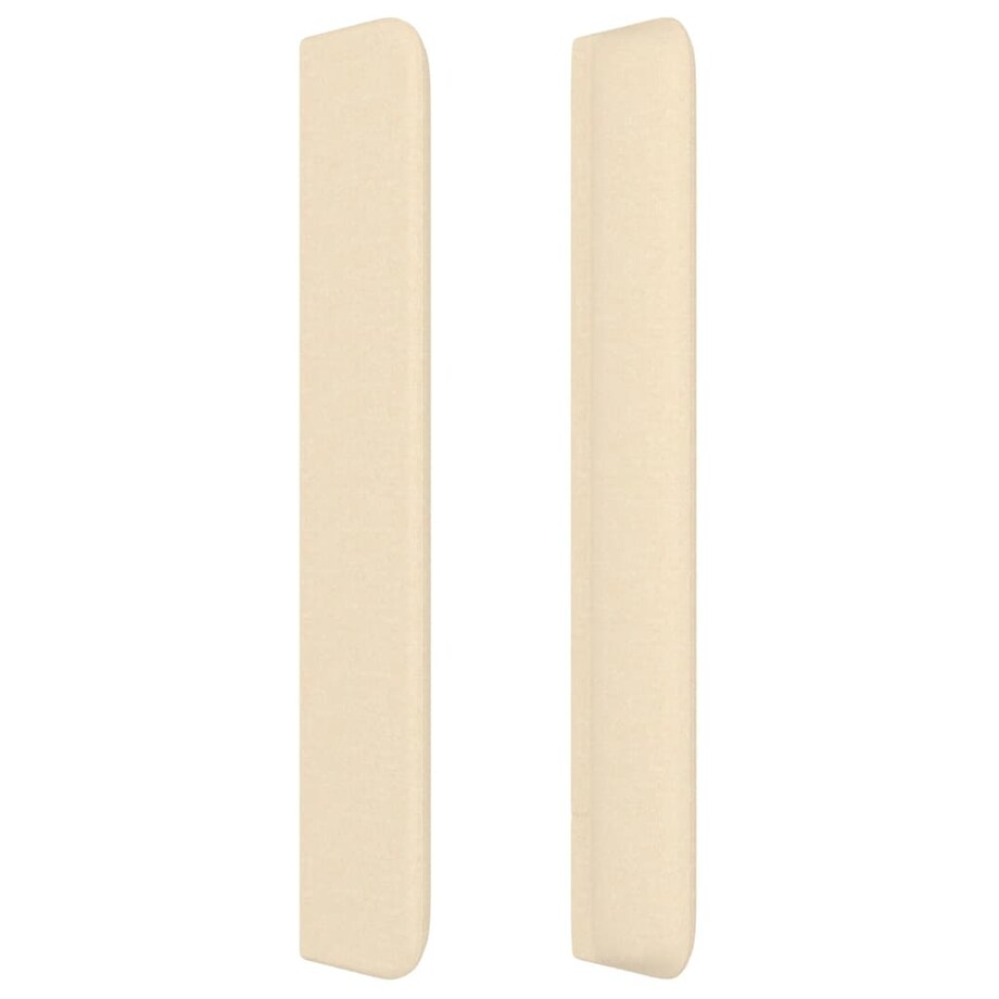 vidaXL Zagłówek uszak, kremowy, 183x16x118/128 cm, tkanina