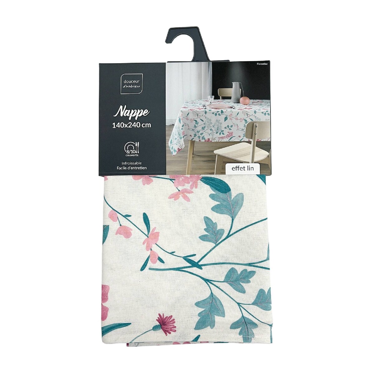Obrus poliestrowy z nadrukiem FLORANTINE, 140 x 240 cm