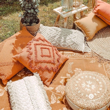 Poduszka dekoracyjna z frędzlami MACRAME, 30 x 50 cm