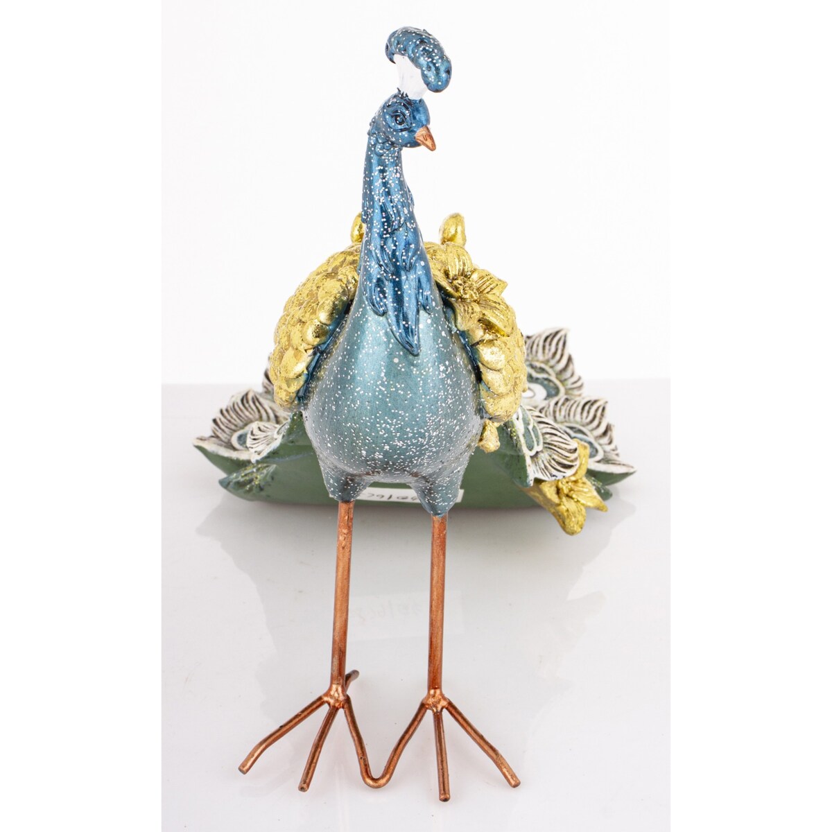 Dekoracja - Paw 20x31x115 cm PAVO Gold