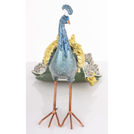 Dekoracja - Paw 20x31x115 cm PAVO Gold