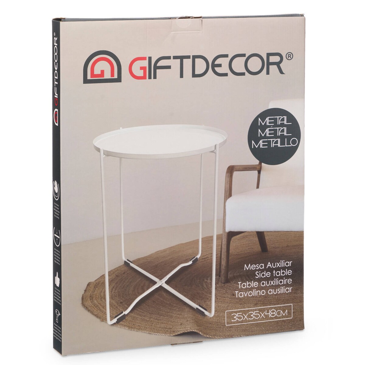 Stolik kawowy okrągły metalowy, Ø 35 cm