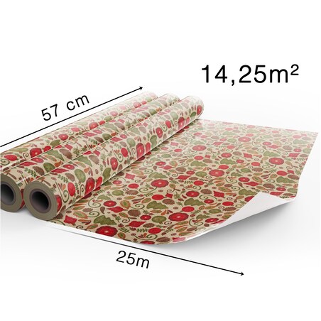 Papier Prezentowy Do Pakowania Prezentów 25 m MEGAROLKA Świąteczny Do Paczek Boże Narodzenie Ozdobny