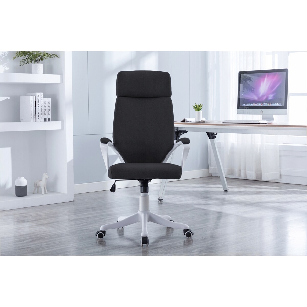 Fotel biurowy materiałowy ICON czarny