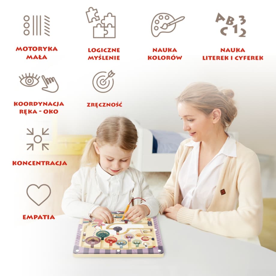 Fantastyczny jednorożec - zabawka magnetyczna dla dzieci z rysikiem 36 mies.+ Top Bright