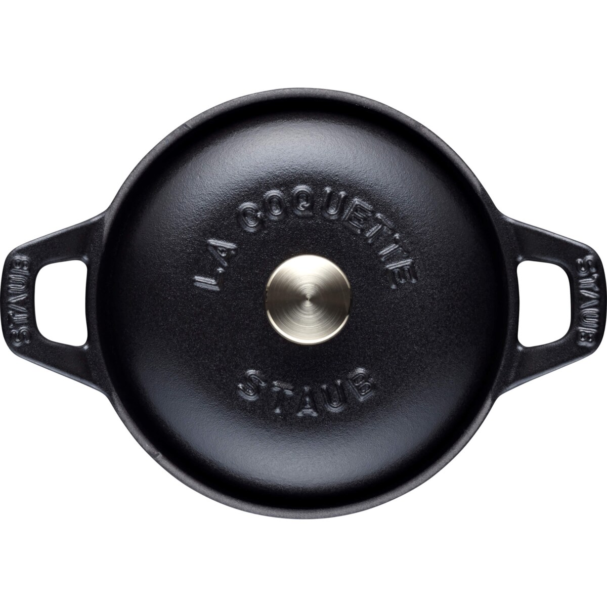 Garnuszek żeliwny okrągły Staub La Coquette - 500 ml, Czarny