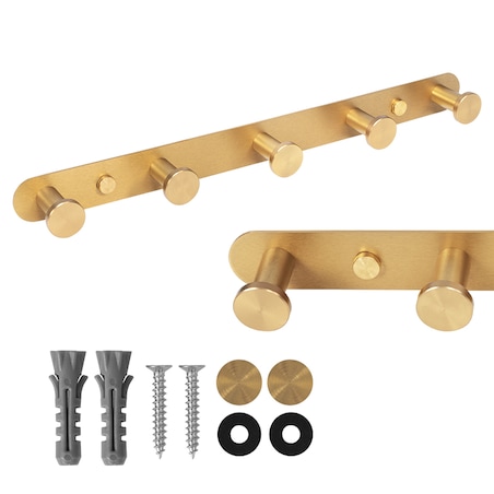 Wieszak ścienny złoty na ubrania akcesoria do przedpokoju