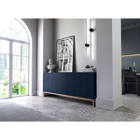 Komoda RTV Glamour Szafka RTV Granatowy MAT 168 cm