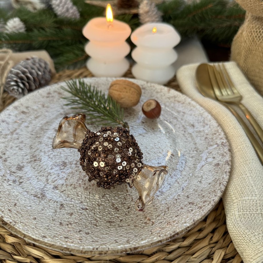 VILLA ITALIA Bombka szklana CUKIEREK choco 8 cm