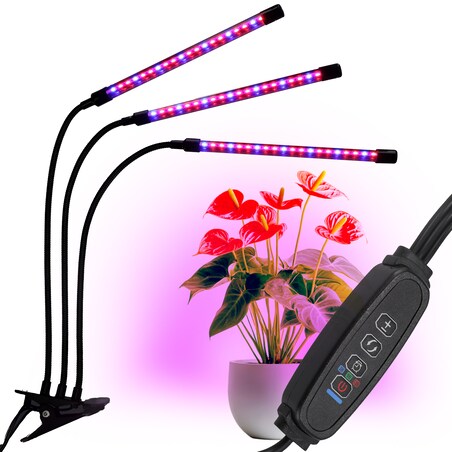 Lampa Led Do Wzrostu Roślin 60 Diod Timer 24 W Uprawa Roślin Do Domu Bez Zasilacza Sieciowego