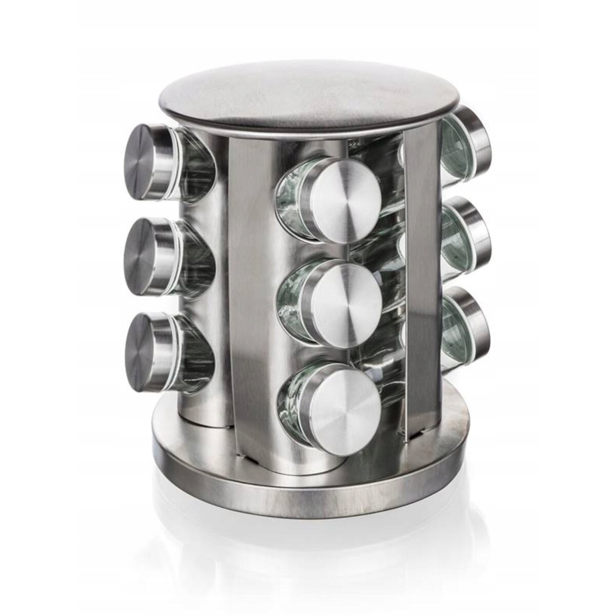 METALOWY PRZYPRAWNIK KOMPLET pojemniki na przyprawy prezent 85ml stojak