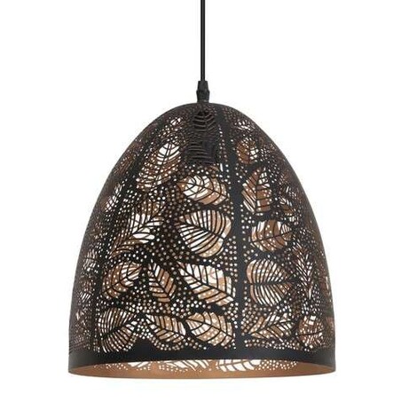 LAMPA wisząca MANORCA 2277 Rabalux metalowa OPRAWA orientalny ZWIS liście vintage czarny złoty