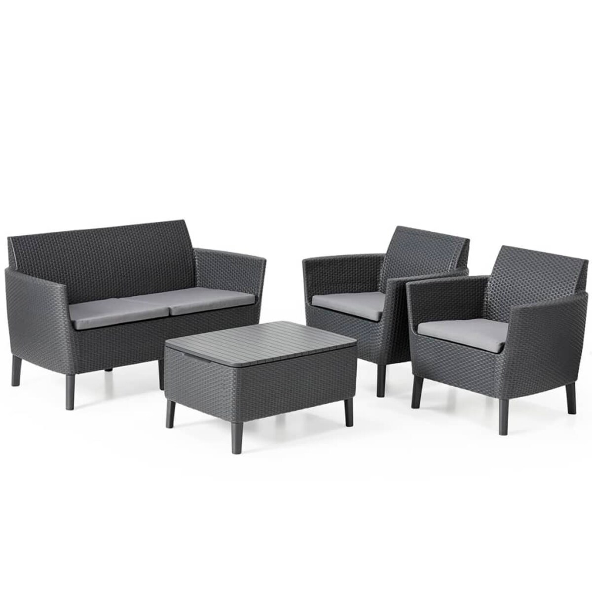 Keter Zestaw wypoczynkowy do ogrodu Salemo, 8 części, grafitowy