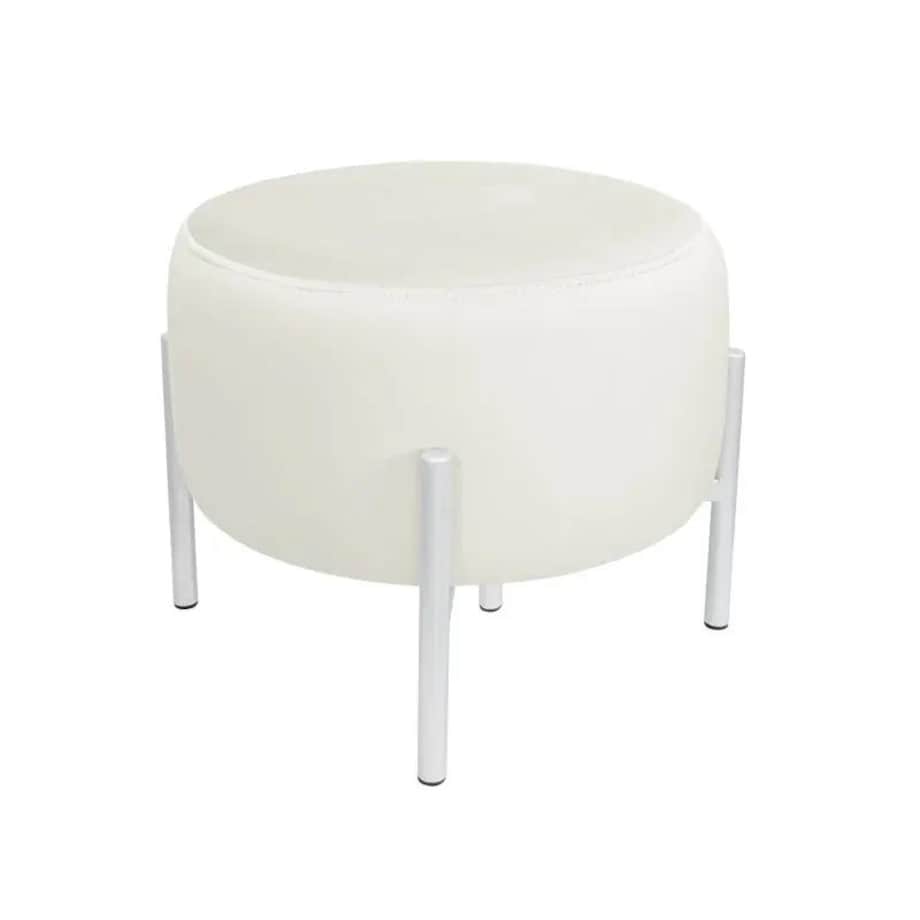 Pufa WILFRED MG VELVET ecru/biała