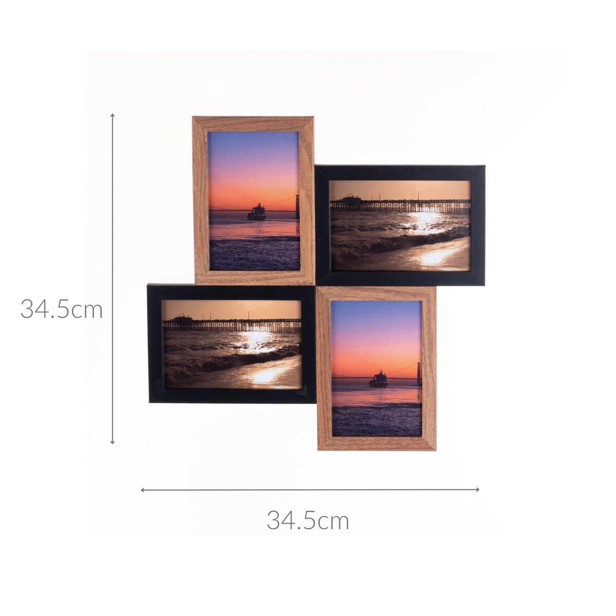 Ramka na 4 zdjęcia, 34,5 x 34,5 x 1,2 cm