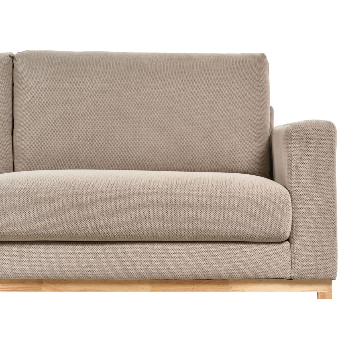 Sofa narożna prawostronna SIGGARD Beżowoszary Tkanina