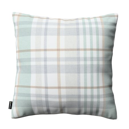 Poszewka Kinga na poduszkę 60x60 kratka zielono-szary melanż