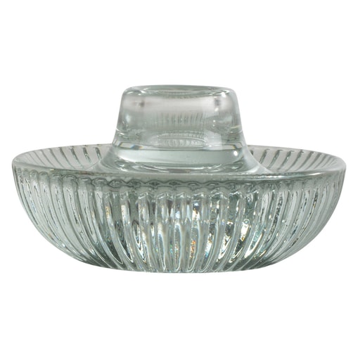 Karbowany świecznik ze szkła ARTY