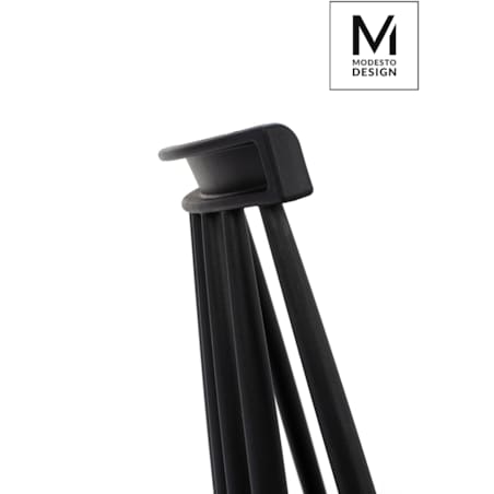 Czarne krzesło jadalniane Ribs Black tradycyjne do kuchni