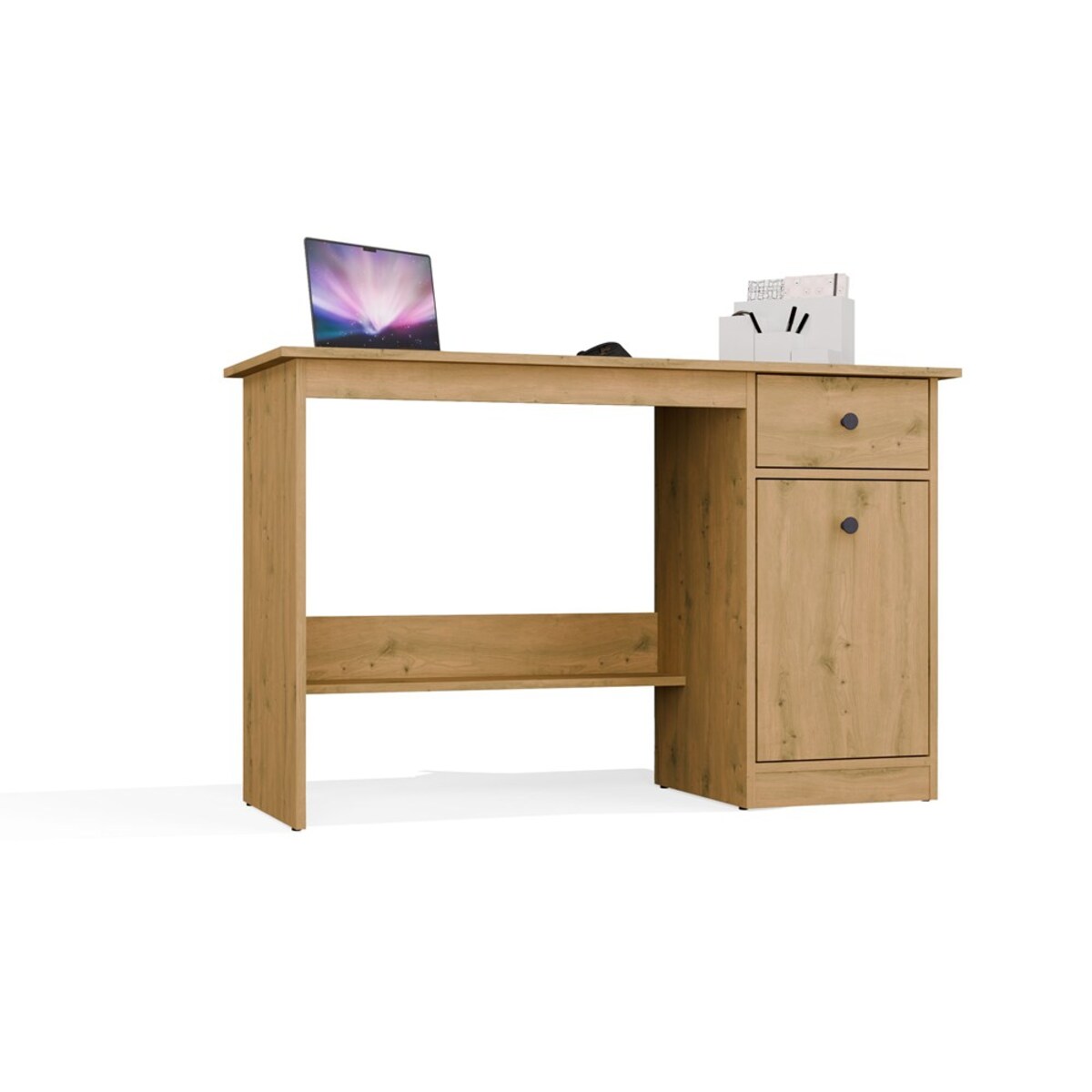Biurko CHESTER dąb artisan 120x45x75 cm szuflada szafka 1 szt.