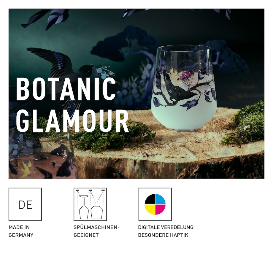 Zestaw 2 szklanek do koktajli Botanic Glamour Joyanne Horscroft