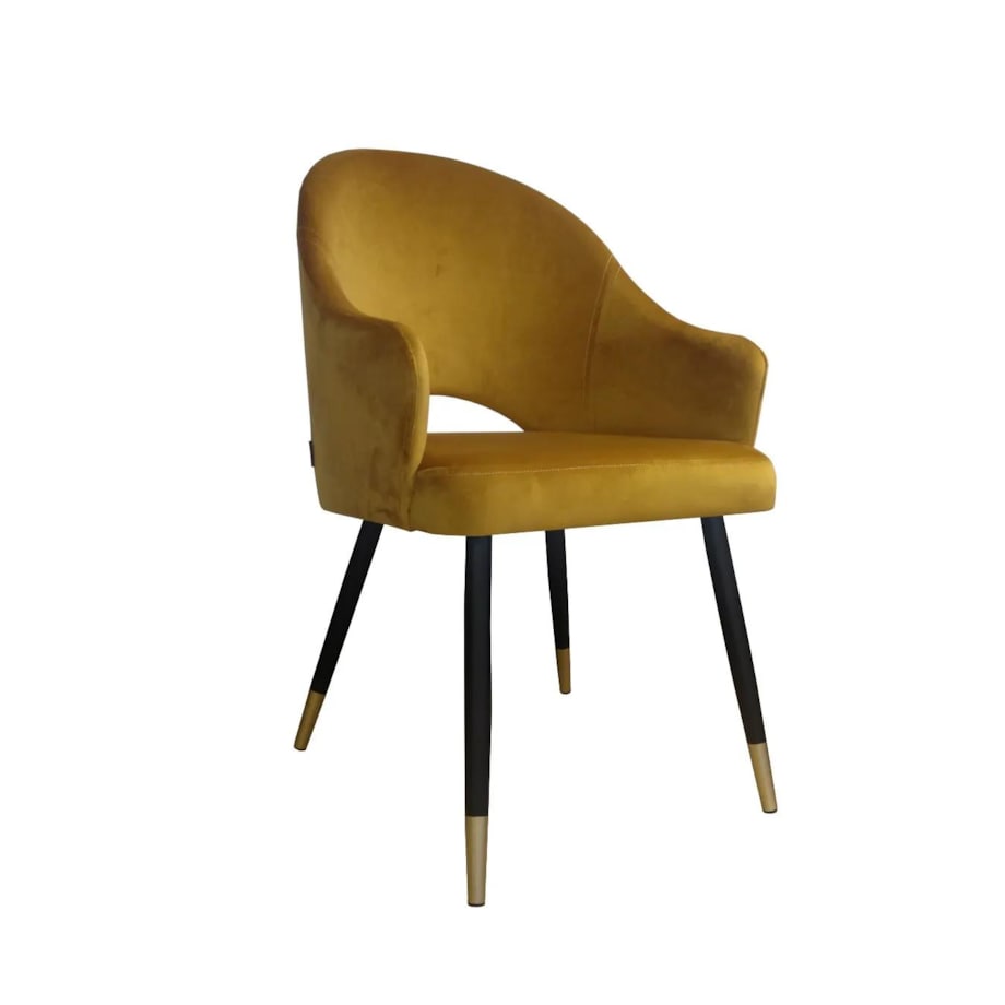 Krzesło JENISEJ VELVET GOLD musztardowe/curry