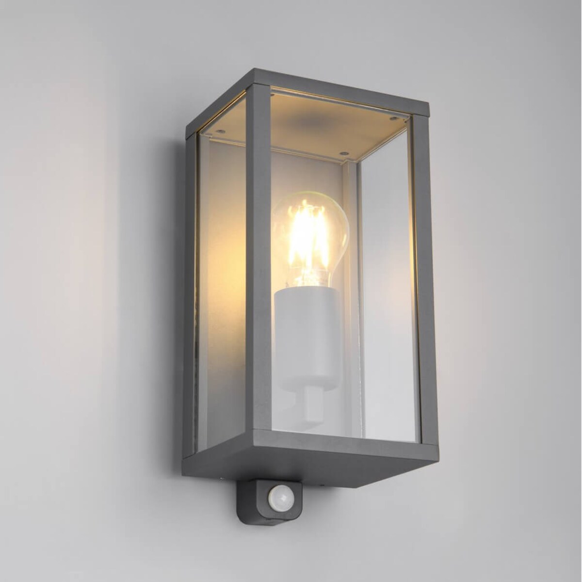 Elewacyjna lampa Garonne 201869142 Trio lampion z czujnikiem ruchu antracyt