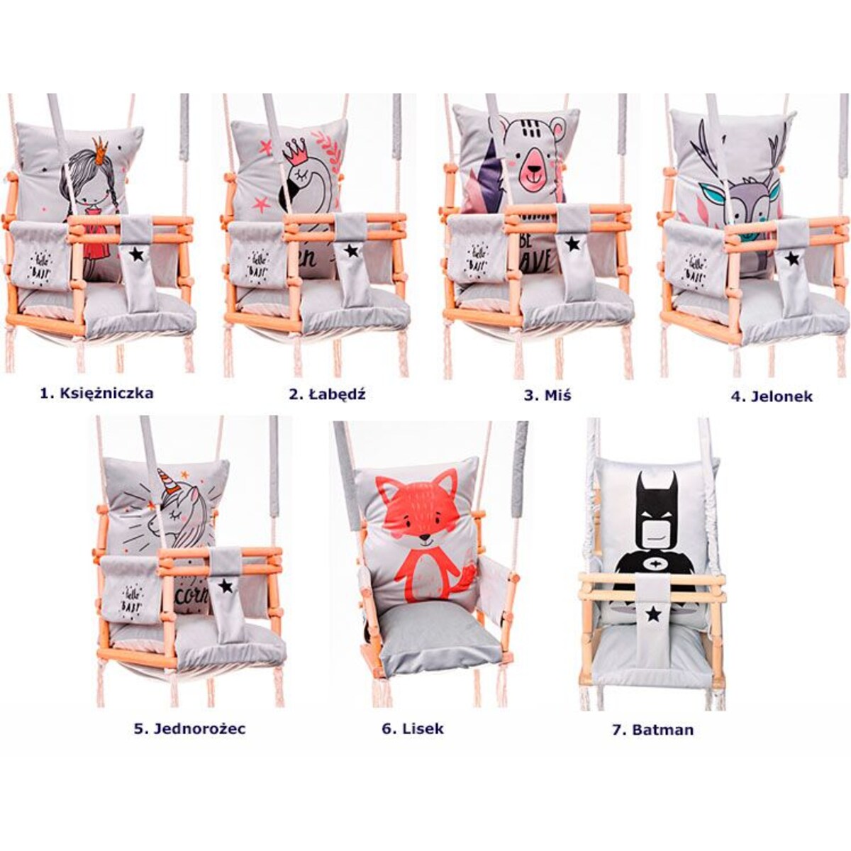 Huśtawka 3w1 rośnie razem z dzieckiem Alwa - jelonek