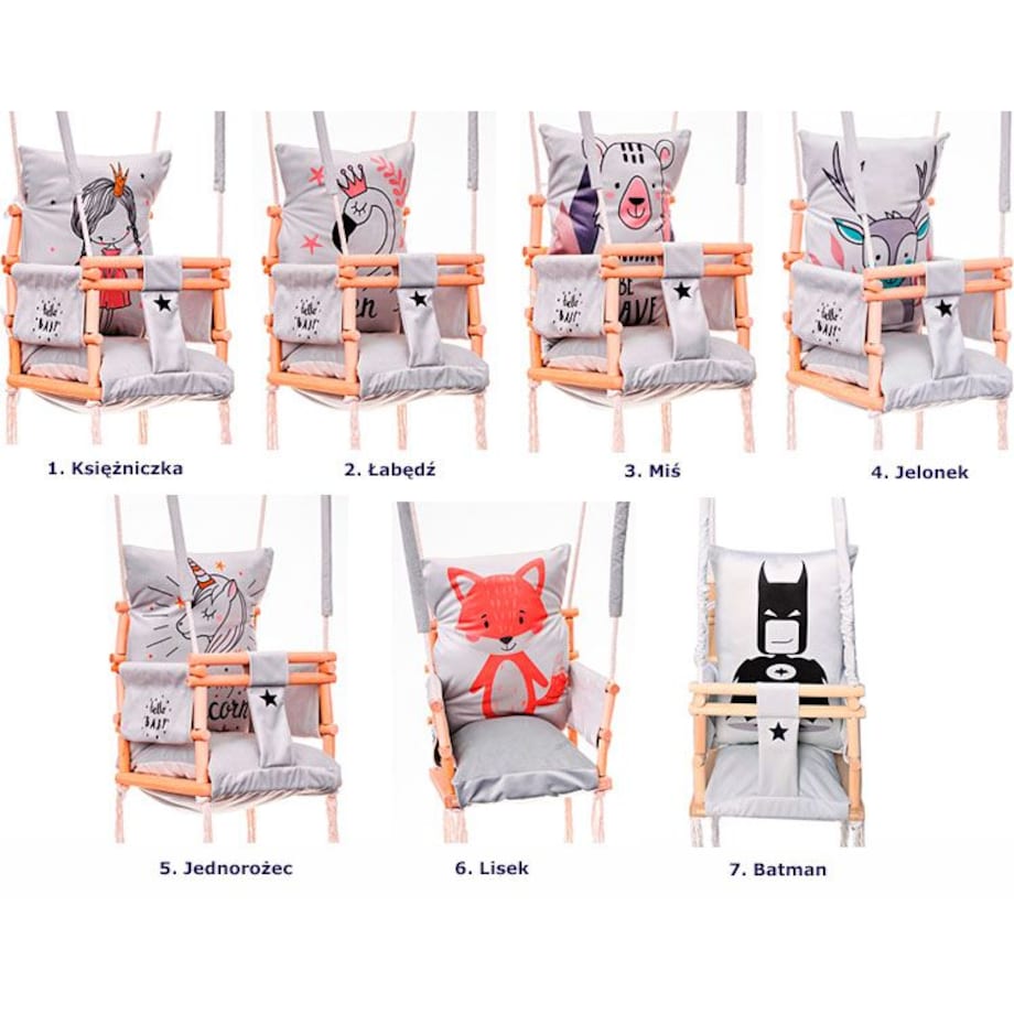 Huśtawka 3w1 rośnie razem z dzieckiem Alwa - jelonek