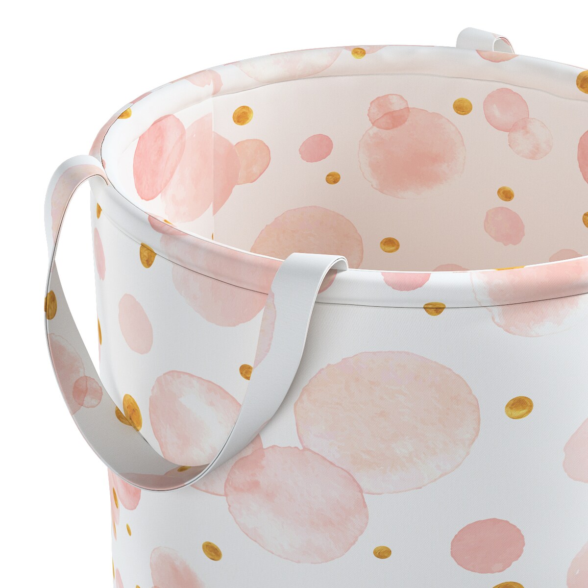 Kosz na zabawki Tobi, ecru-różowy, 40x60cm, Magic Collection