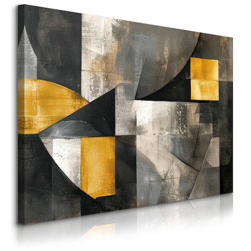 Obraz Na Płótnie Do Salonu Wzory Geometryczne Abstrakcja Beton 120x80cm