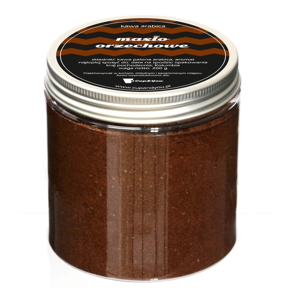 Kawa aromatyzowana o smaku MASŁA ORZECHOWEGO mielona arabica Cup&You 200g na prezent upominek dla kobiety mężczyzny faceta mamy taty żony męża