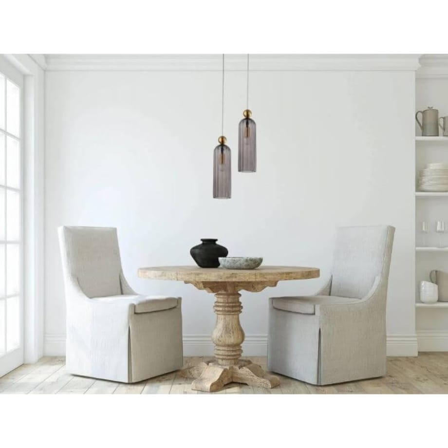 Wisząca lampa tuba Piega LP-939/1P amber Light Prestige bursztynowy szklany zwis do salonu