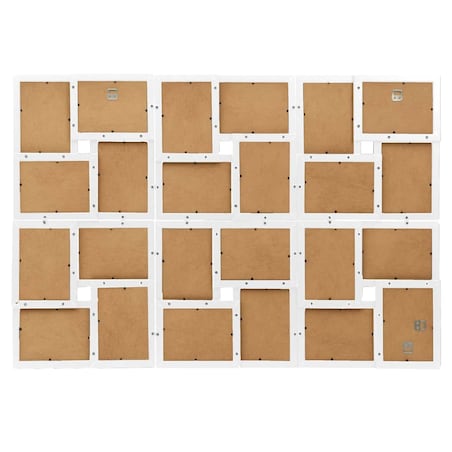 vidaXL Ramka na 24 zdjęcia 10x15 cm, biała, MDF