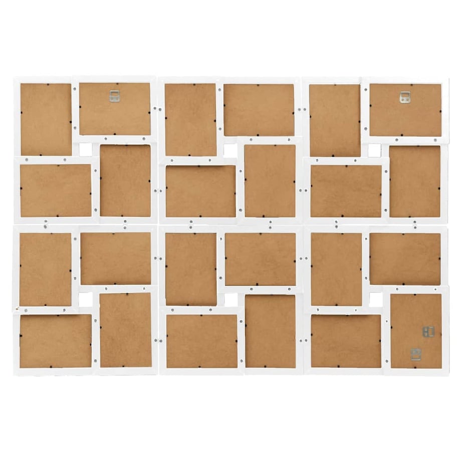 vidaXL Ramka na 24 zdjęcia 10x15 cm, biała, MDF