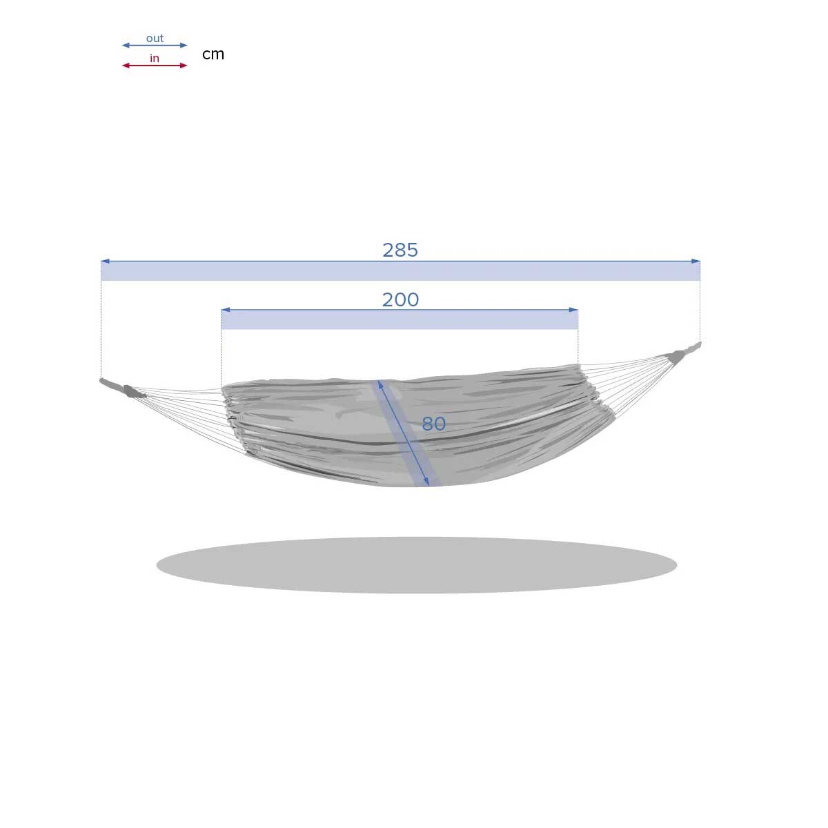 Hamak ogrodowy YAQUI, 200 x 80 cm, polibawełna